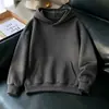 Chegada Nova de Outono Moletom Unisex Solto Engrossado para Ir ao Trabalho Casual Versátil à Prova de Vento Quente Camada Base Masculina