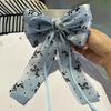 Horquilla de lazo con lazo, estilo coreano, floral, nueva moda, con diamantes de imitación, cinta de amor para la parte posterior de la cabeza, elegantes accesorios para el cabello, horquilla.