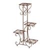 Ventas Directas de Fábrica Popular Floristería Soporte para Flores Muebles de Sala de Estar Interior Metal Nórdico de Cuatro Niveles de Pie Comercio Exterior Forjado de Hierro Soporte para Flores