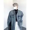 Moderna Chaqueta de Mezclilla Negra Americana para Hombre Primavera y Otoño 2025 Nueva Holgada Casual para Chicos Retro Chaqueta de Trabajo