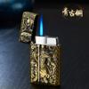 Encendedor Metálico Directo Recargable Creativo Personalizado de Gama Alta Tono Acero Sonido Fuerte Resistente al Viento Tendencia Grabado para Hombres