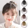 Peluca con flequillo de aire para mujer, popular en línea, hecha de cabello real, natural, ultraligera, invisible, realista, postizo de flequillo