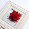 Cabeza de Rosa de Terciopelo Simulado Pastel Horneado Rosa Roja Material para Corsage Flor Decorativa para Ropa Flor de Boda