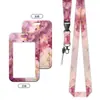 Porta Credencial de Trabajo con Patrón de Mármol, Cordón, Correa para el Cuello, Clip Retráctil, Insignia de Empleado UV, Porta Tarjeta de Identificación, Porta Tarjeta de Autobús