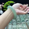 Pulsera de Aventurina Natural Pulsera de Aventurina Barra Redonda Gruesa Retro Color Agua Clara Pulsera de Jade para Mujer Regalo para Mamá