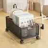 Estantería de almacenamiento para mochila escolar con ruedas, carrito para libros de estudiante, carrito para libros de estudiante de secundaria, carrito móvil para salón de clases de estudiante debajo del escritorio