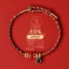 Pulsera de Hilo Rojo con Cristal Zodiacal Grande para Mujeres y Hombres, Ocho Deidades Guardianas, Pulsera de Cuerda Roja Hecha a Mano para el Año del Serpiente