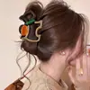 Pinza para el pelo coreana linda para mujer, tamaño grande, estilo de alta gama, adecuada para cabello grueso, pinza de tiburón, horquilla, pinza de lazo