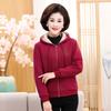 Moda Feminina Roupas de Exterior Femininas Outono e Inverno Curta de Veludo Espessada Moletom de Inverno Top Quente para Meia-Idade 40 e 50 Anos Roupas de Outono