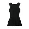 Estilo Europeo Transfronterizo Z 2026 Nueva Moda Temperamento Ropa para Mujer Venta al por Mayor Punto Falda Corta Dobladillo Top 3920102