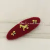 Nuevo Pasador de Pelo de Felpa Rojo con Lindo Moño de Año Nuevo, Sensación de Alta Gama, Pinza Lateral del Año del Caballo, Pinza Bb para Flequillo