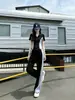 Conjunto Esportivo Casual para Mulheres, Estilo Fino de Verão, Roupas Femininas Modernas e Elegantes, Conjunto de Duas Peças com Blusa de Manga Curta Color Block Emagrecedora e Calça Wide Leg
