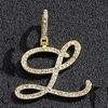 Produtos populares de comércio exterior joias hip hop com diamantes completos pingente de letra de grama fecho de semente de melão acessórios de corrente cubana exclusivo da Amazon