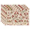 Amazon Manteles Navideños Muñeco de Nieve Árbol de Navidad Manteles Decoración de Mesa de Comedor Occidental Manteles Aislantes Fiesta Navideña