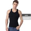 Colete masculino de alta qualidade algodão masculino maré de verão esportes base de fitness slim respirável Camiseta masculina Europa e Estados Unidos transfronteiriços