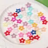 Parche de estrella hueca de cinco puntas de perla artificial ABS diy material para carcasa de teléfono móvil con crema accesorios para tocado