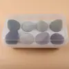 Set de Esponjas de Maquillaje, Doble Uso para Seco y Húmedo, Herramienta de Fijación de Maquillaje de Larga Duración, Polvera, Almohadilla, Forma de Gota de Agua, Corte Angulado Esponja de Maquillaje, Belleza