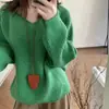 Suéter Simples de Gola V Estilo Coreano para Mulheres, Outono e Inverno, Toque de Luxo, Lançamento 2026 Tendência Taobao Pulôver Solto, Estilo Preguiçoso para Mulheres