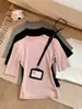 Top Minimalista de Color Sólido con Cinco Mangas para Mujer Primavera Verano Otoño Corte Ajustado Versátil para Viajar Capa Base Camiseta de Manga Media Top Base