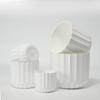 Vaso de Flores Escandinavo Simples Plástico Resina Vasado Suculenta Rosa Galão Venda Direta da Fábrica Imitação Porcelana Listras Verticais Vaso de Flores