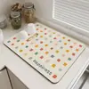 Tapete Absorvente Simples para Bancada de Cozinha, Tapete Drenante e Secante de Terra de Diatomáceas para Pia, Balcão de Bar, Louças e Tapete de Isolamento Térmico