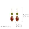 Pendientes Artísticos Retro Asimétricos de Corazón de Joyería Vintage de Segunda Mano Pendientes Trendy Coloridos de Perla de Vidrio Resistentes