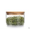Tazón para ensalada de verduras y frutas de vidrio transparente para el hogar, frasco de almacenamiento de vidrio borosilicato, frasco de almacenamiento multicapa para snacks de frutos secos