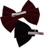 Horquilla de terciopelo con lazo grande para mujer, estilo coreano, estilo cibernético, para la parte posterior de la cabeza, elegante, estilo Mori