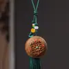 Sándalo Verde Madera Arcoíris Hueco Tallado Flor de Loto Piña Sachet Difusor Borla Colgante Joyería Colgante Colgante de Fragancia