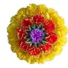 Coroa de Crisântemos de Seda Feita à Mão, Produto Acabado para Oferendas de Qingming, Buquês Florais Multicoloridos, Suprimentos Funerários
