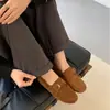 Mocassins Femininos Retrô Francês de Veludo de Alta Qualidade, Planos, com Salto Baixo, Bico Fechado, Estilo Novo Quente Outono/Inverno 2026, Casuais e Confortáveis