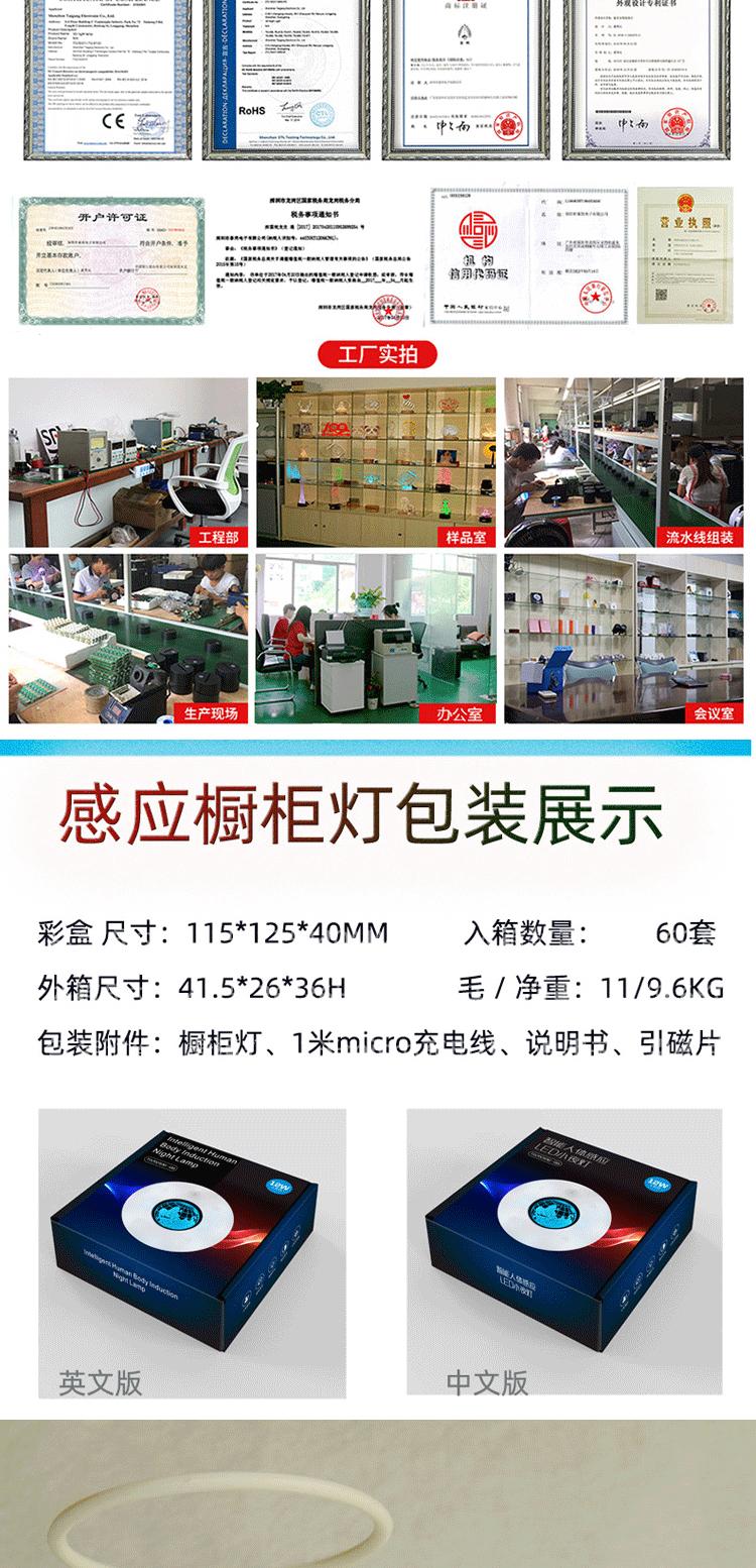 磁吸人体感应灯