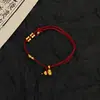 Novo Estilo Chinês Simples Colorido Pulseira Trançada Moda Suave Flor Pedrinha Estrela Pulseira Artesanal Pequeno Peixe Joia