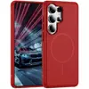 Adecuado para funda de teléfono Samsung S26 Ultra, magnético, PC engrosado, textura lateral antideslizante, anticaídas, funda de teléfono Samsung retro