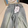 Jeans de Pierna Recta para Mujer Otoño Nuevo Tallas Grandes Chica Gordita Cintura Alta Sueltos Efecto Adelgazante Pantalones de Pierna Ancha