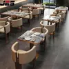 Juego de Mesa y Sillas de Comedor de Lujo Estilo Occidental para Comercio Exterior, Mesa y Sillas de Comedor de Lujo para Restaurantes de Hotel y Cafeterías, Mesa y Sillas de Comedor de Pizarra