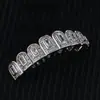 TEMU Venta Caliente Hip Hop Dientes Grillz Completo Diamante Circonio Diez Dientes Moderno Adorno de Cobre Halloween Personalidad Adorno Dental Venta al Por Mayor