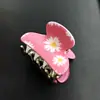 Pinza de Agarre Color Caramelo Margarita Top para Niña Pinza Pequeña para el Cabello Accesorios Frescos para el Cabello Flequillo Femenino Pinza Popular en la Parte Posterior de la Cabeza