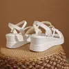 Sandalias Romanas para Mujer 2026 Nuevas de Verano Suela Gruesa Tira Única Versátiles Moda Cuña Estilo Hada Zapatos de Plataforma