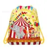 Wf111 Festa de Circo Tecido Não Tecido Sacola Promocional de Presente Carnaval Acrobacias Decorativa Armazenamento Sacola com Cordão