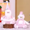 Muñeco de Muñeco de Nieve Ciervo para Ancianos Sentados Nuevo Transfronterizo Muñeca de Lentejuelas Rosas Decoración Navideña Adornos para Ventana