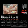 Arte de Uñas Arte de Uñas Ultra-delgado Sin Rastro Uso Extensión de Uñas Sin Limar Transparente Semimate Pegatina Completa Medio Pegatina Parche para Uñas