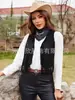Chal Decorativo de Gamuza Artificial Estilo Nuevo Europeo y Americano con Borlas Chaleco Chaleco Cardigan Retro Sin Mangas Chaleco Multifuncional