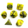 Conjunto de Dados de 7 Peças Dragão e Masmorra DND Dados Multilaterais de Duas Cores Conjunto de Dados para RPG de Mesa
