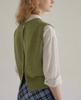 Chaleco Tejido Estilo Academia Británica Retro Top Apilado Para Llevar Por Dentro Por Fuera Mujer Otoño e Invierno