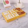 Caja de tarta de huevo al estilo portugués, desechable, de 2 granos, 4 granos y 6 granos, con ventana, de cuero y papel integrado.