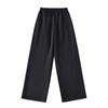 2025 Verano Lino Transpirable Cintura Estrecha Cordón Pantalones Casuales Pantalones de Pierna Ancha Pantalones Casuales Deportivos Holgados Mujer