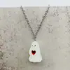 Brincos de Halloween Fantasma Luminoso 3D Abóbora Pimenta Doce Colar com Pingente Joias de Halloween