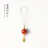 Nueva cadena para teléfono de estilo chino de ágata roja con espino confitado creativo, con alto contenido de cinabrio, una cadena de petardos, colgante de teléfono de estilo tradicional chino