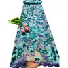 Tela de Malla Bordada Floral con Lentejuelas y Bordado de Tubo de Cuentas Encaje Tela de Lentejuelas Vestido de Boda Vestido de Banquete